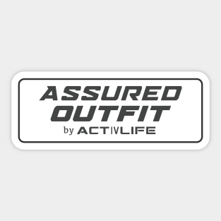 Assured Outfit by Activlife Wear Tagline Logo Sports Branding Sticker